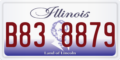 IL license plate B838879