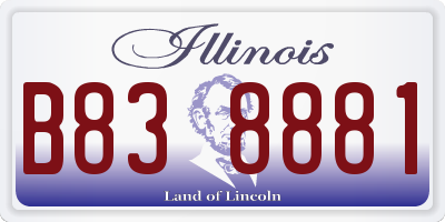 IL license plate B838881