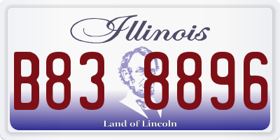 IL license plate B838896