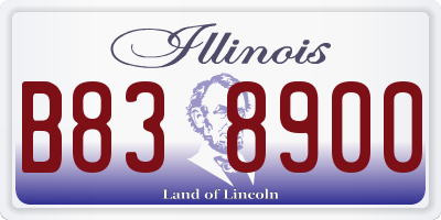 IL license plate B838900