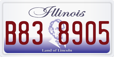 IL license plate B838905