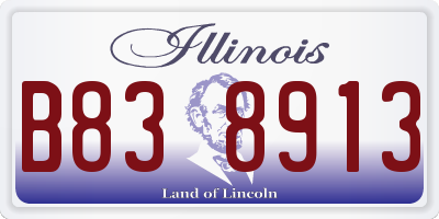 IL license plate B838913