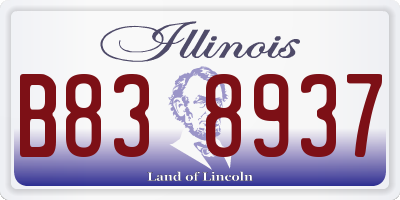 IL license plate B838937