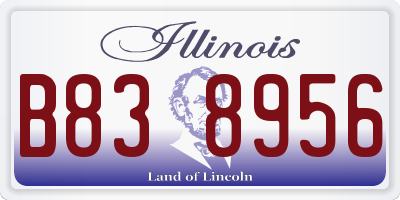 IL license plate B838956