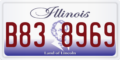 IL license plate B838969