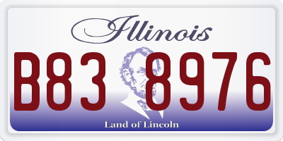 IL license plate B838976