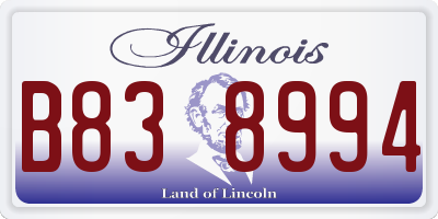 IL license plate B838994