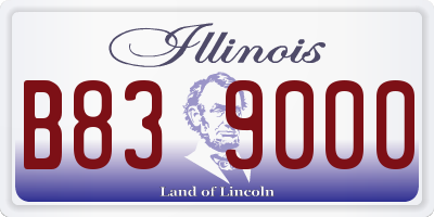 IL license plate B839000
