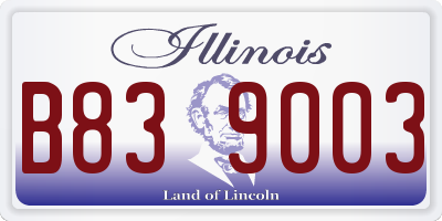 IL license plate B839003