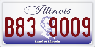 IL license plate B839009