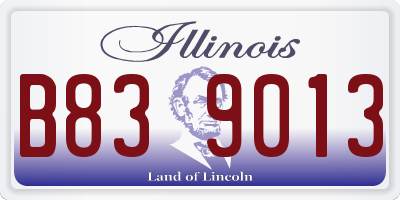 IL license plate B839013
