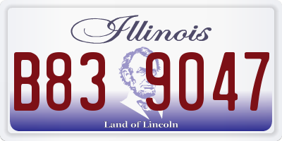 IL license plate B839047