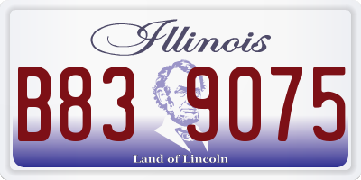 IL license plate B839075