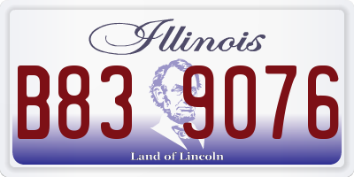 IL license plate B839076