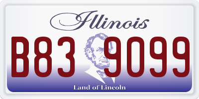 IL license plate B839099
