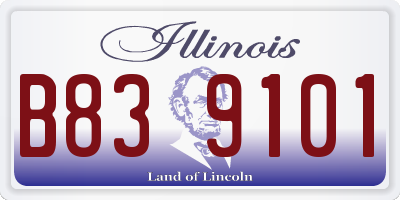 IL license plate B839101