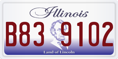 IL license plate B839102