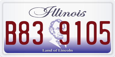 IL license plate B839105
