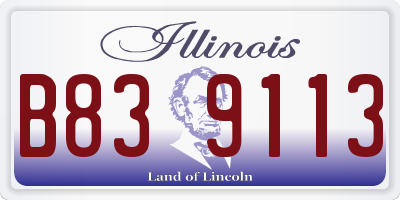 IL license plate B839113