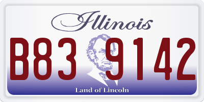 IL license plate B839142