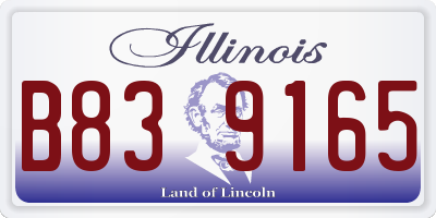 IL license plate B839165