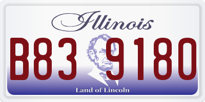 IL license plate B839180