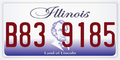 IL license plate B839185