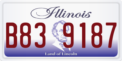 IL license plate B839187