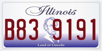 IL license plate B839191