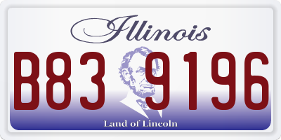 IL license plate B839196