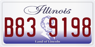 IL license plate B839198
