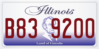 IL license plate B839200