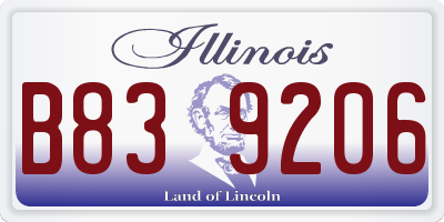 IL license plate B839206