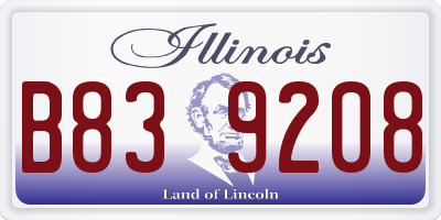 IL license plate B839208