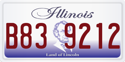 IL license plate B839212