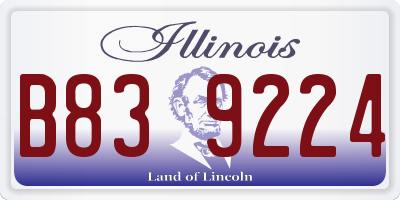 IL license plate B839224