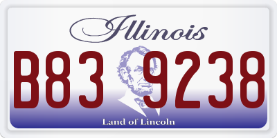 IL license plate B839238