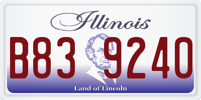 IL license plate B839240
