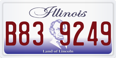 IL license plate B839249