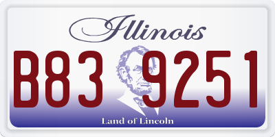 IL license plate B839251