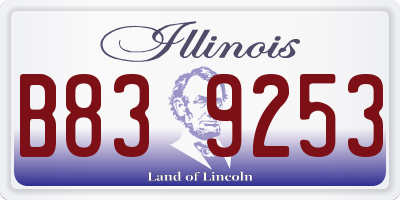 IL license plate B839253