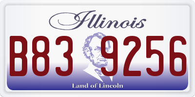 IL license plate B839256