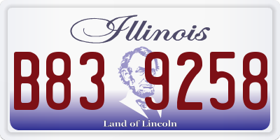 IL license plate B839258