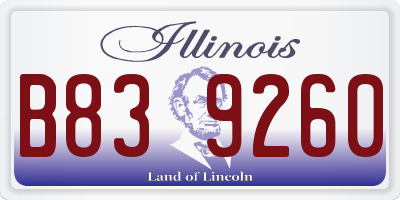 IL license plate B839260