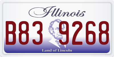 IL license plate B839268