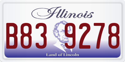 IL license plate B839278