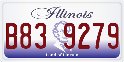 IL license plate B839279