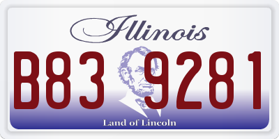 IL license plate B839281