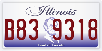 IL license plate B839318