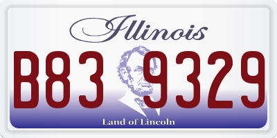 IL license plate B839329